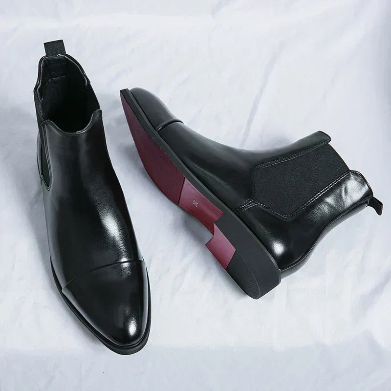 Liam - Faux Leather Chelsea Boots