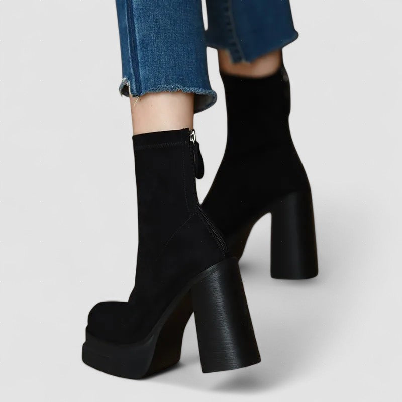 Skye - Modern Faux Suede Comfort Boots