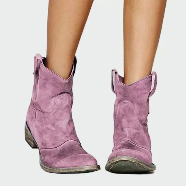 Lacey - Retro Cowboy Ankle Boots