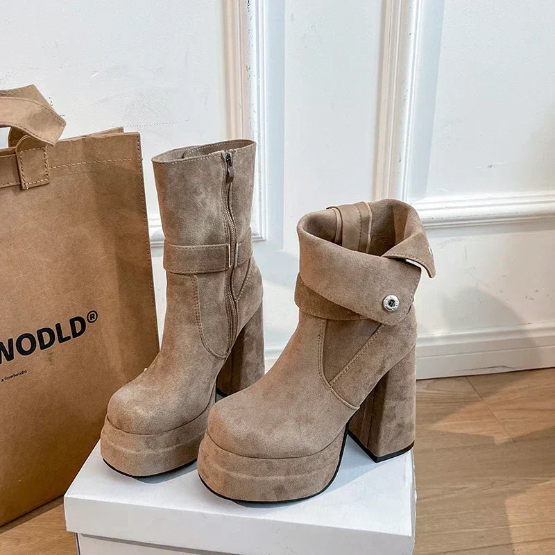 Phoebe - Urban Buckle Boots