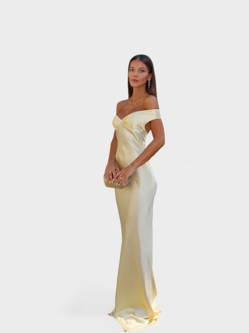 Barbara - Maxi Dress in Satin