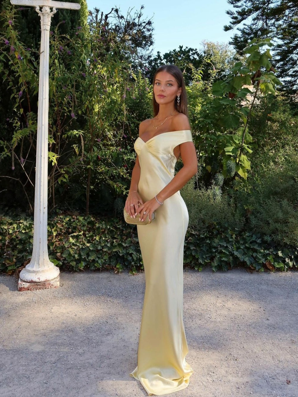 Barbara - Maxi Dress in Satin