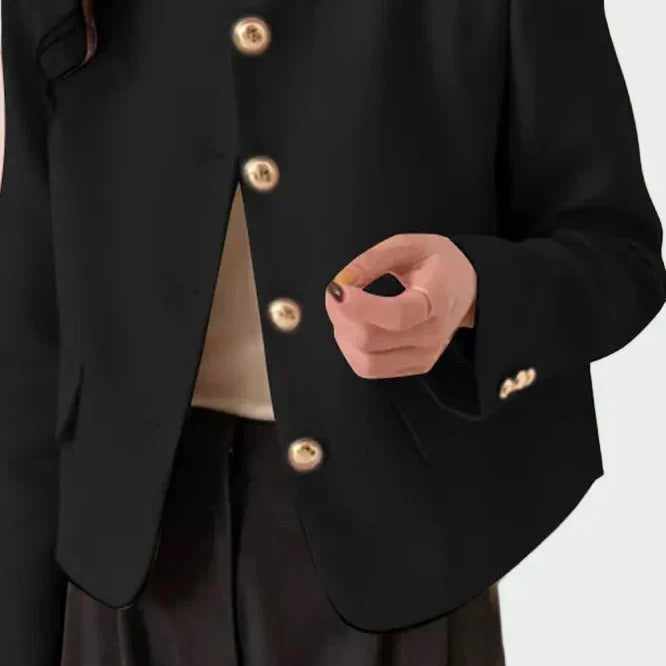 Lena - Gold Button Blazer
