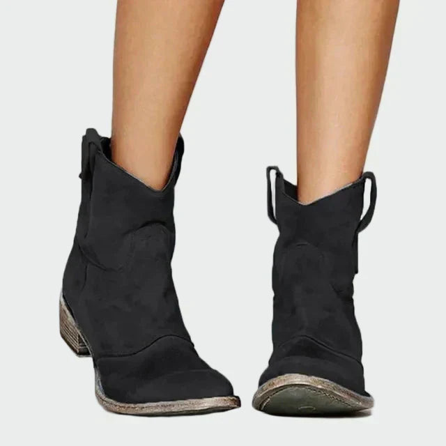 Lacey - Retro Cowboy Ankle Boots