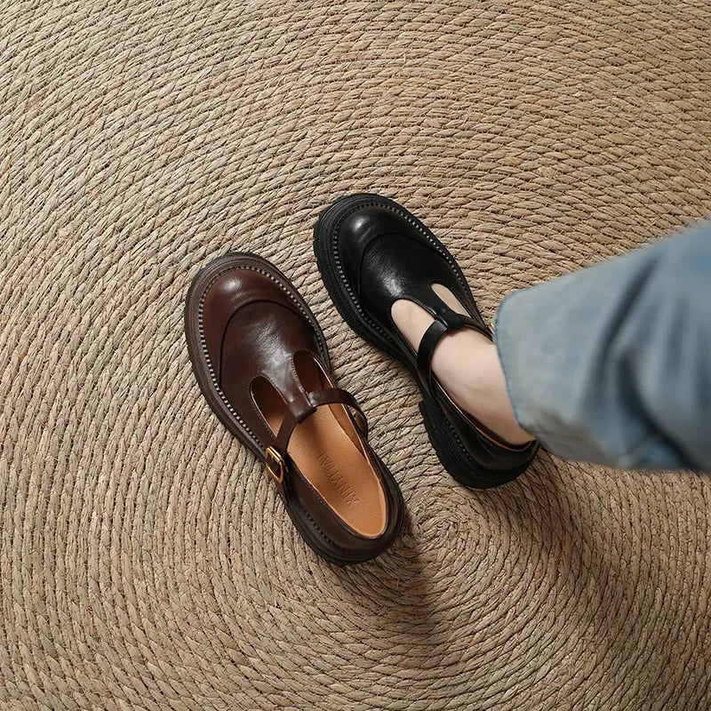 Isadora - Elegant Faux Leather Mary Jane Shoes