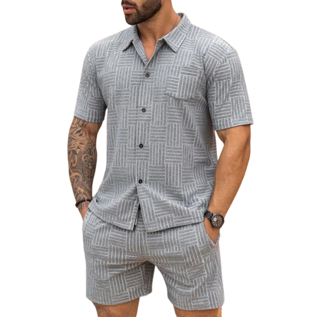 Darcy - Retro Shirt & Shorts Set