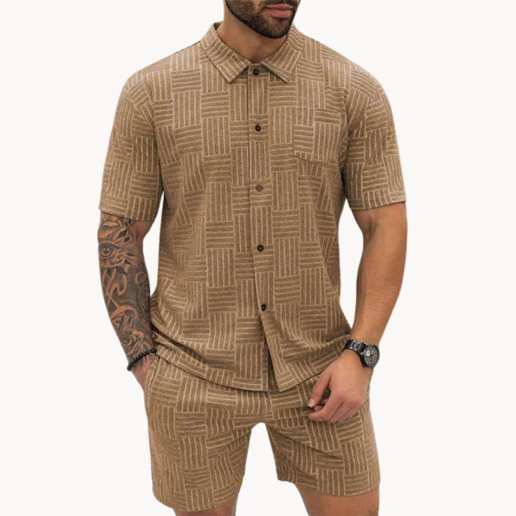 Darcy - Retro Shirt & Shorts Set