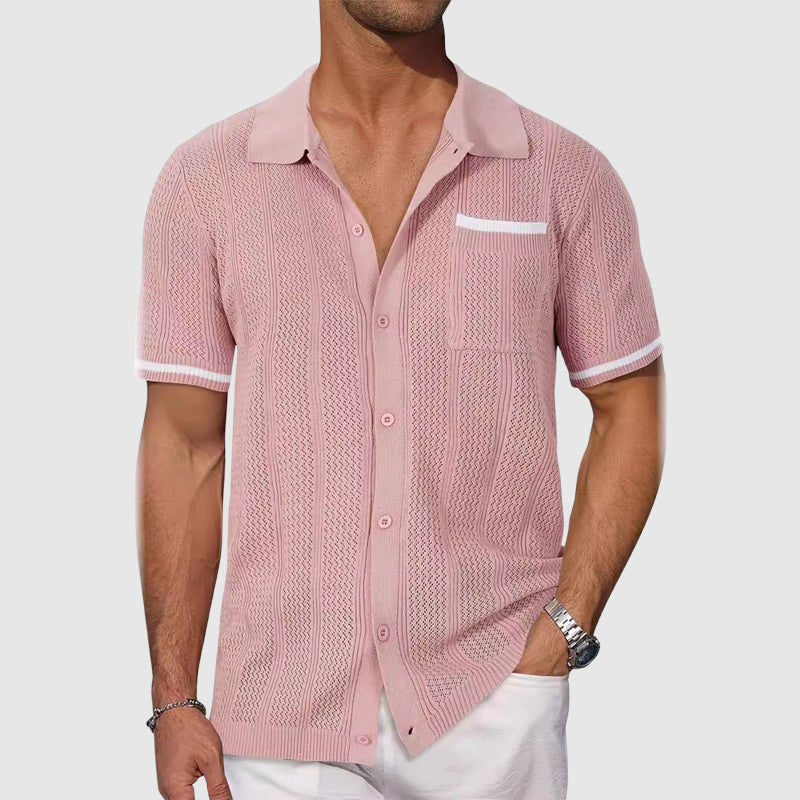 Elijah - Contrast Camp-Collar Shirt