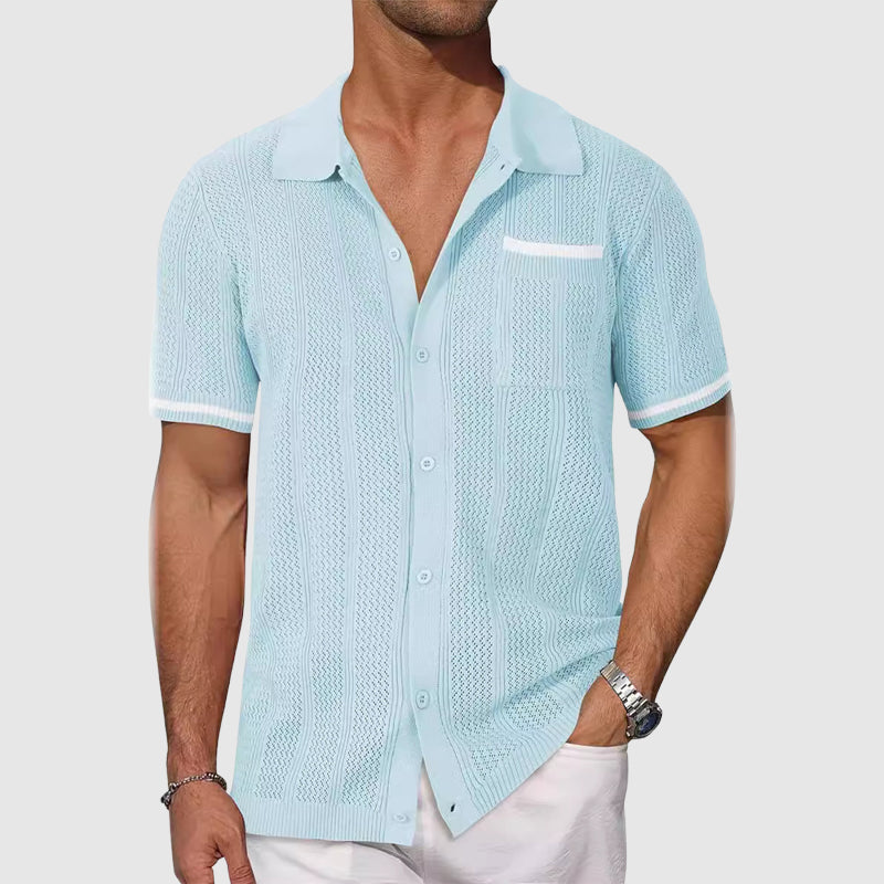 Elijah - Contrast Camp-Collar Shirt