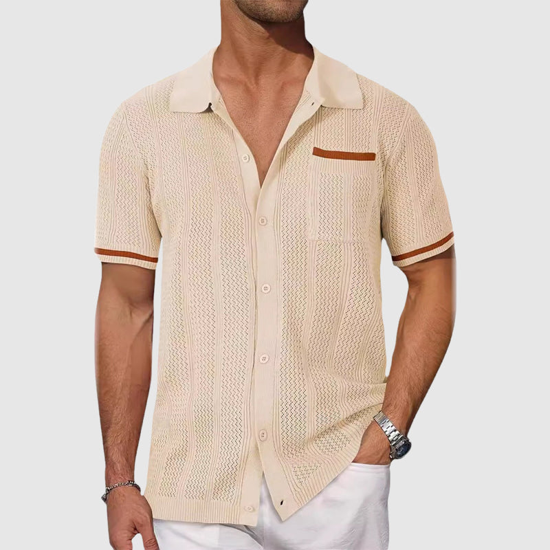 Elijah - Contrast Camp-Collar Shirt