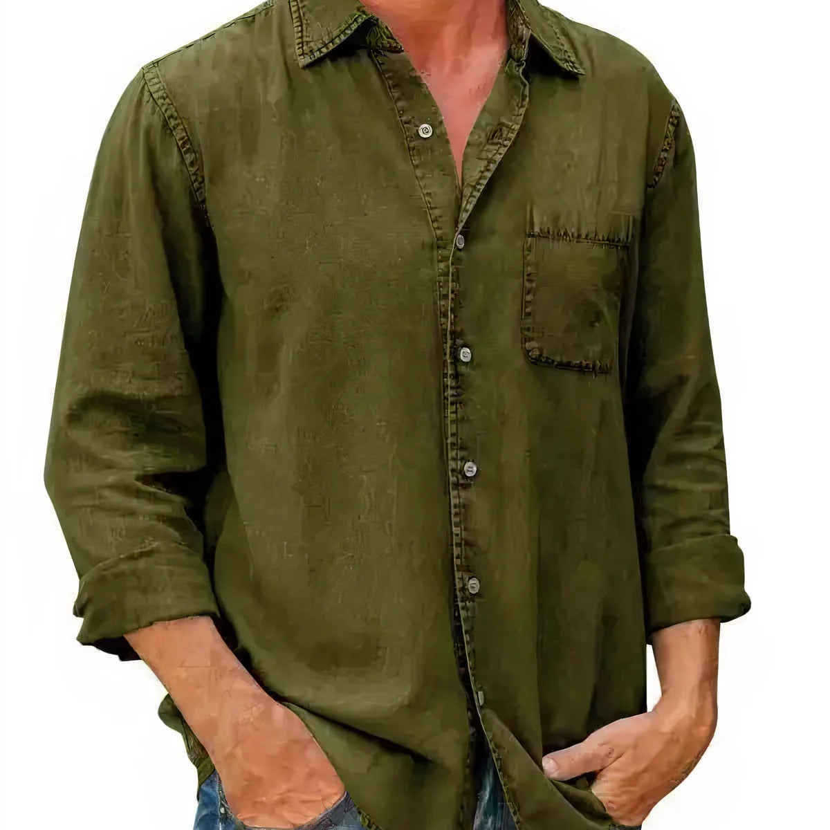Felix - Long Denim-Blend Shirt