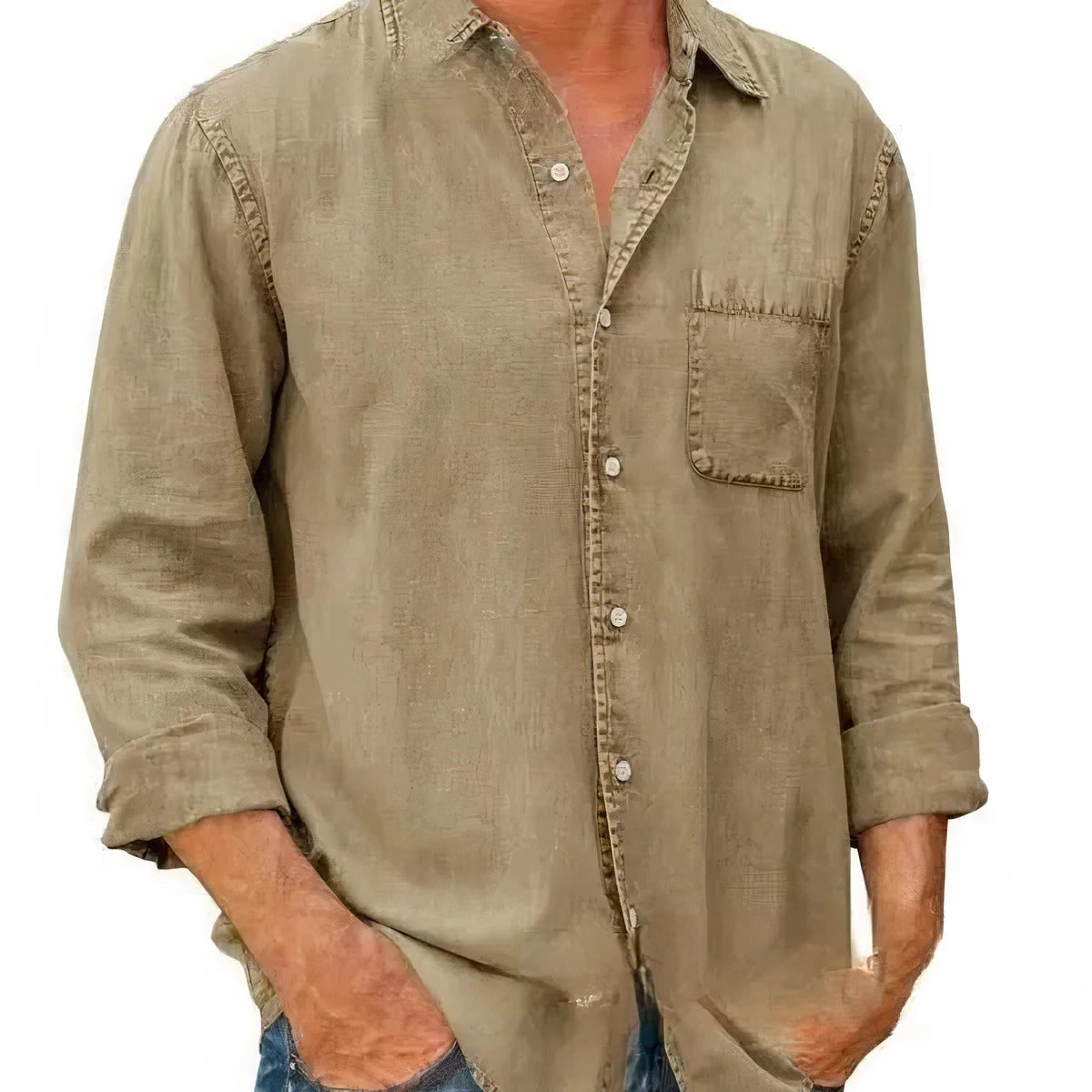 Felix - Long Denim-Blend Shirt
