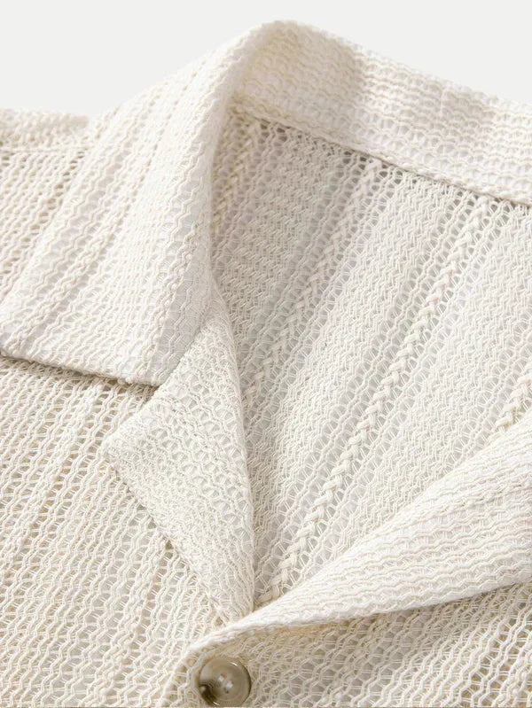 Harvey - Lightweight Ribbed-Collar Shirt