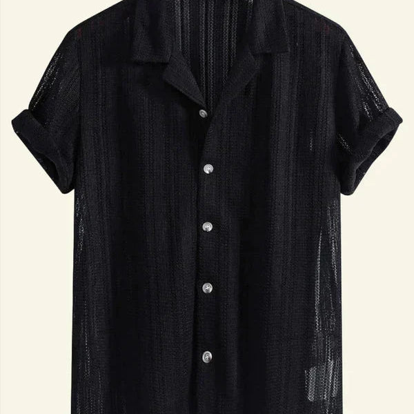 Harvey - Lightweight Ribbed-Collar Shirt
