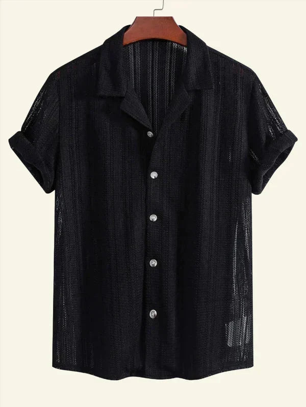 Harvey - Lightweight Ribbed-Collar Shirt