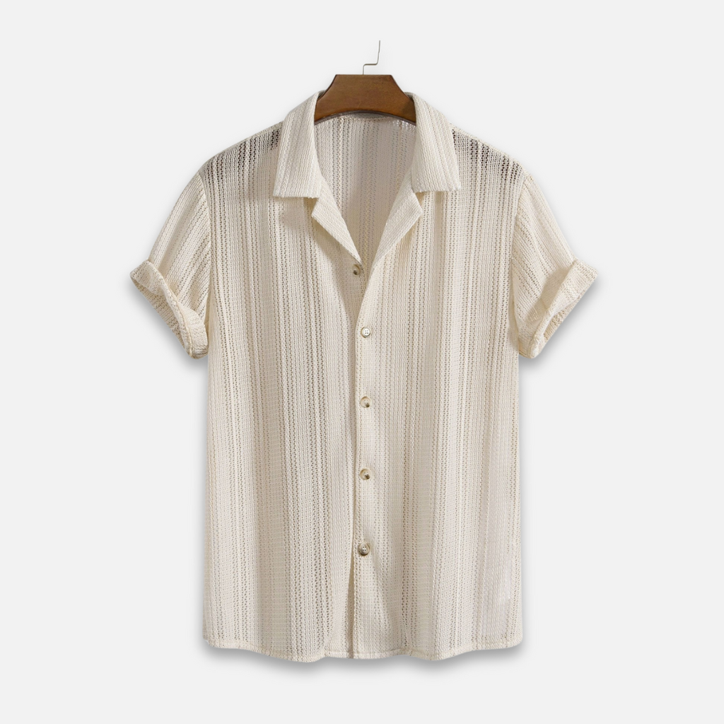 Harvey - Lightweight Ribbed-Collar Shirt