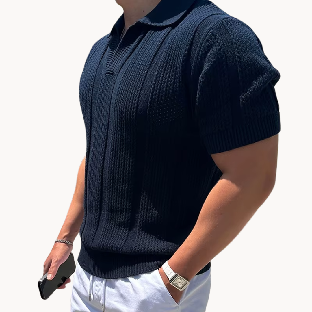 Benjamin - Open-Collar Knit Shirt