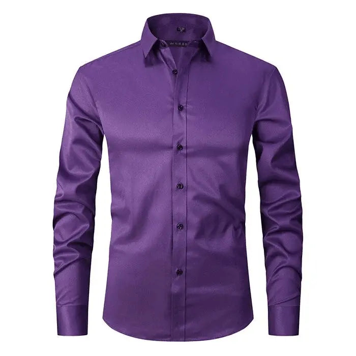 Nate - Wrinkle-Resistant Polyester-Blend Shirt