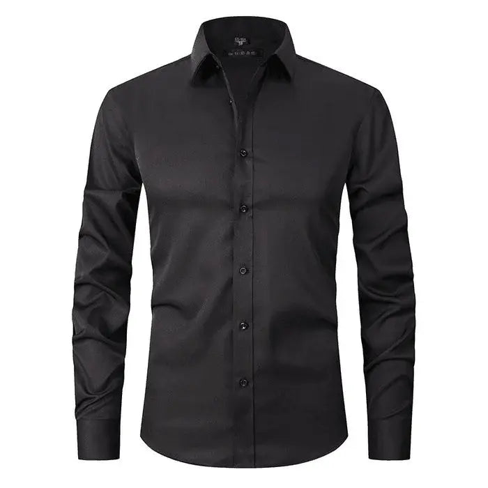 Nate - Wrinkle-Resistant Polyester-Blend Shirt