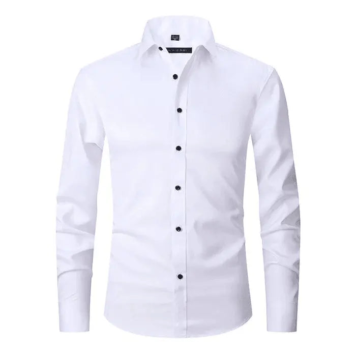 Nate - Wrinkle-Resistant Polyester-Blend Shirt