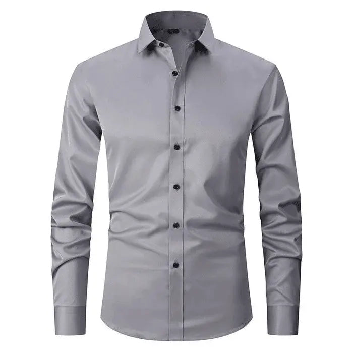 Nate - Wrinkle-Resistant Polyester-Blend Shirt