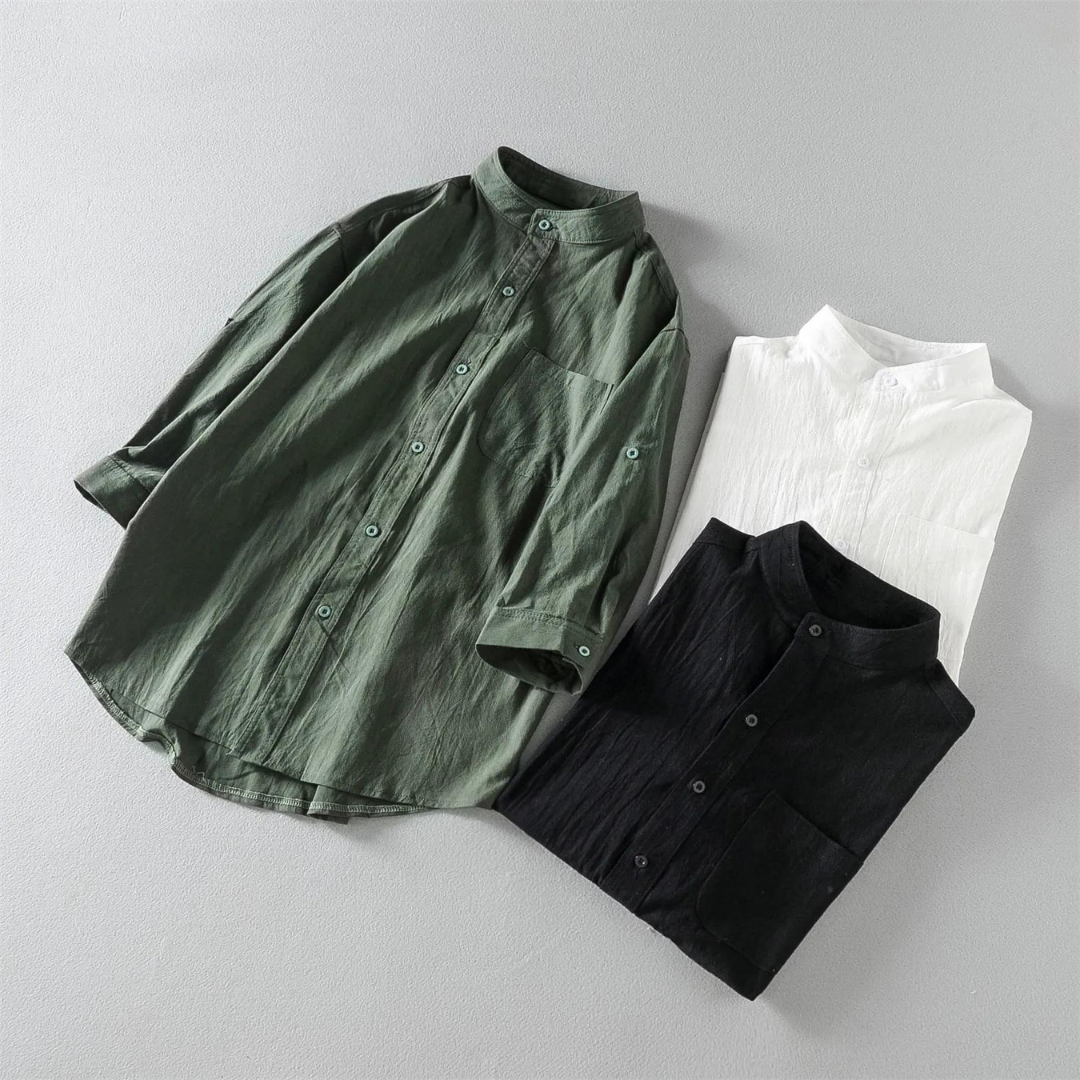 Owen - Elegant Mandarin-Collar Shirt