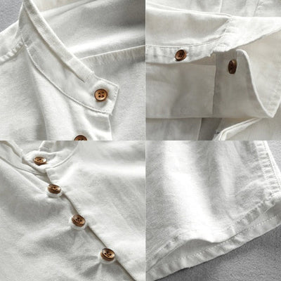 Jacob - Vintage High-Collar Button Shirt