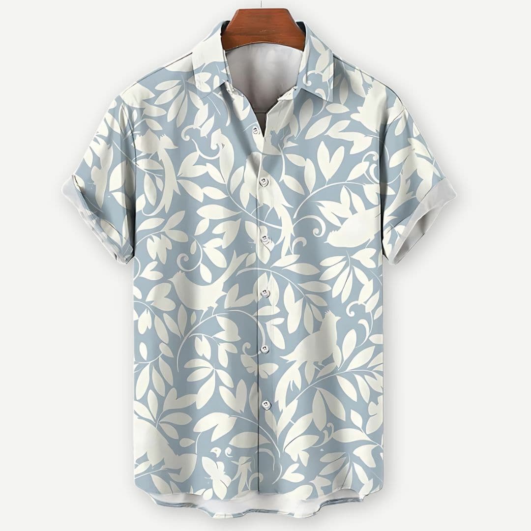 Bailey - Short-Sleeve Leaf-Print Shirt