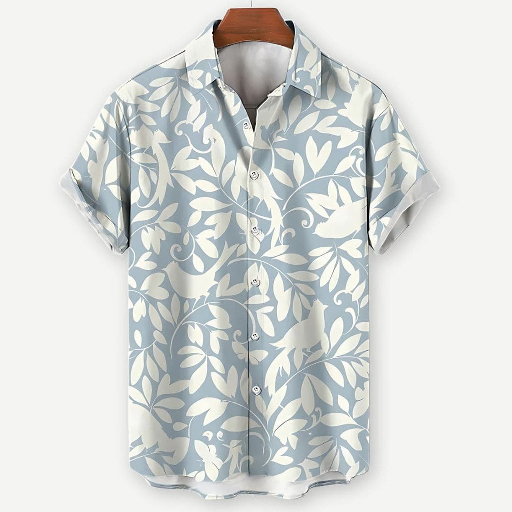 Bailey - Short-Sleeve Leaf-Print Shirt