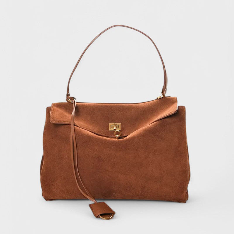 Sadie - Faux Suede Shoulder Bag