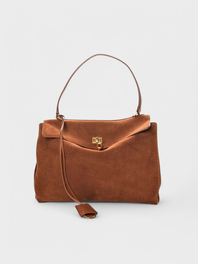 Sadie - Faux Suede Shoulder Bag