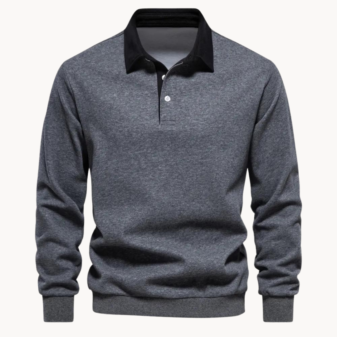 Finn - Flexible Soft-Blend Polo Sweatshirt