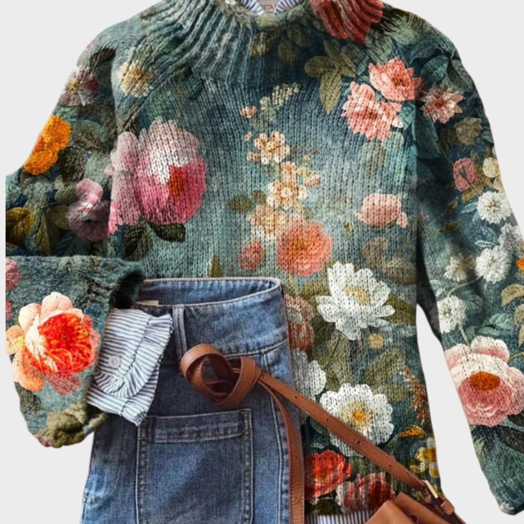 Greta - Artistic Knit Turtleneck Sweater