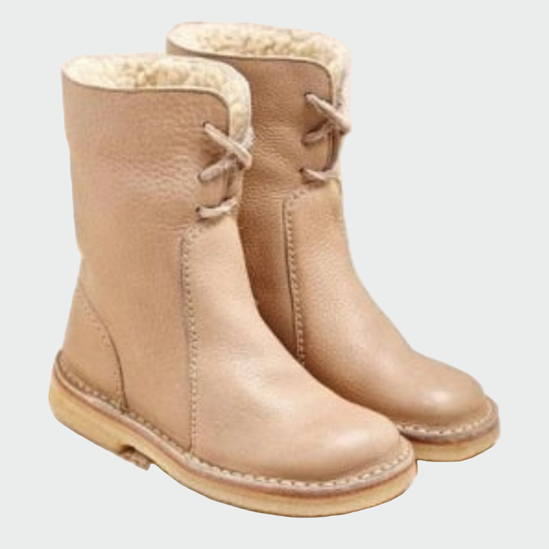 Annika - Waterproof Warm-Lined Faux Leather Ankle Boots