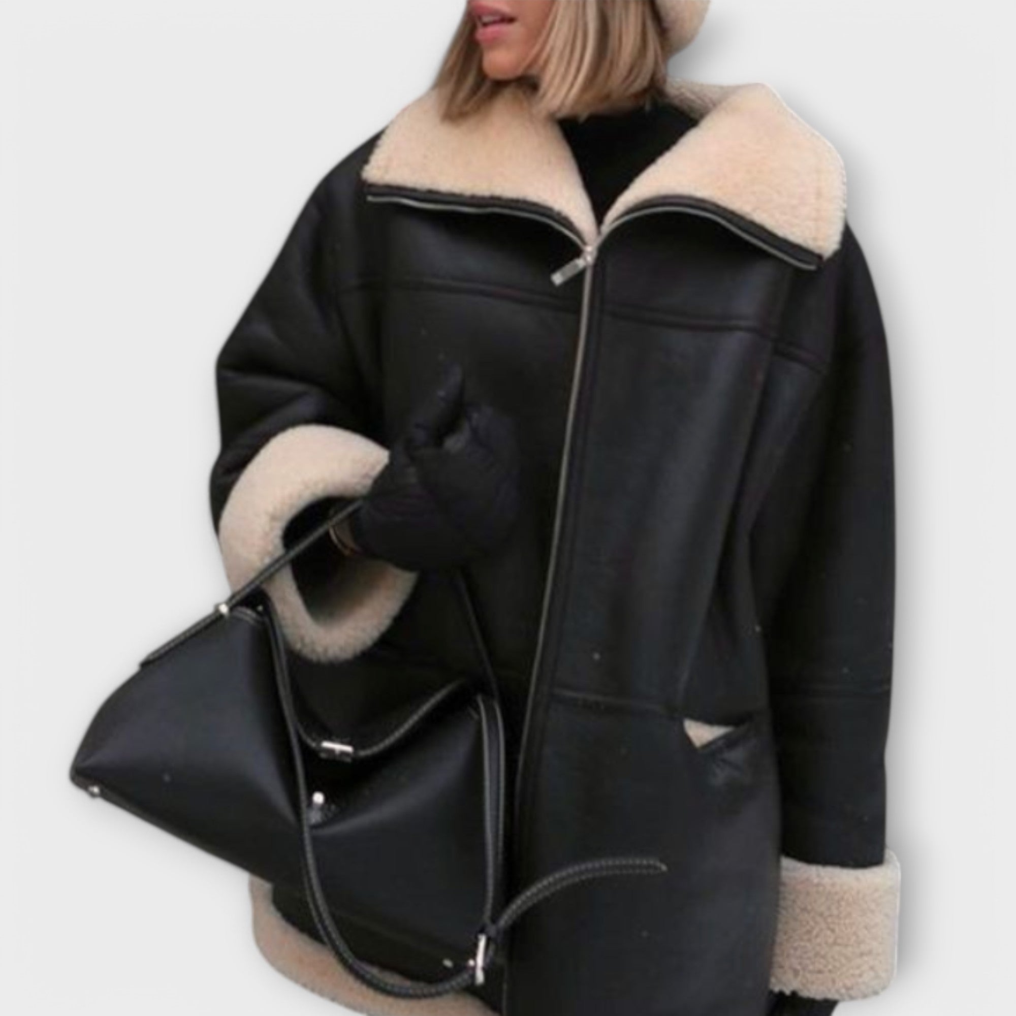 Nora - Faux Leather Coat