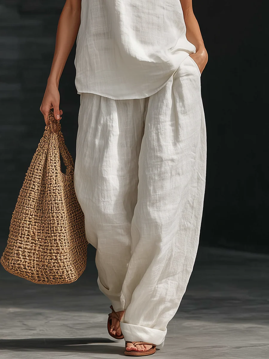 Zoë™ Sleeveless Set with Wide Trousers