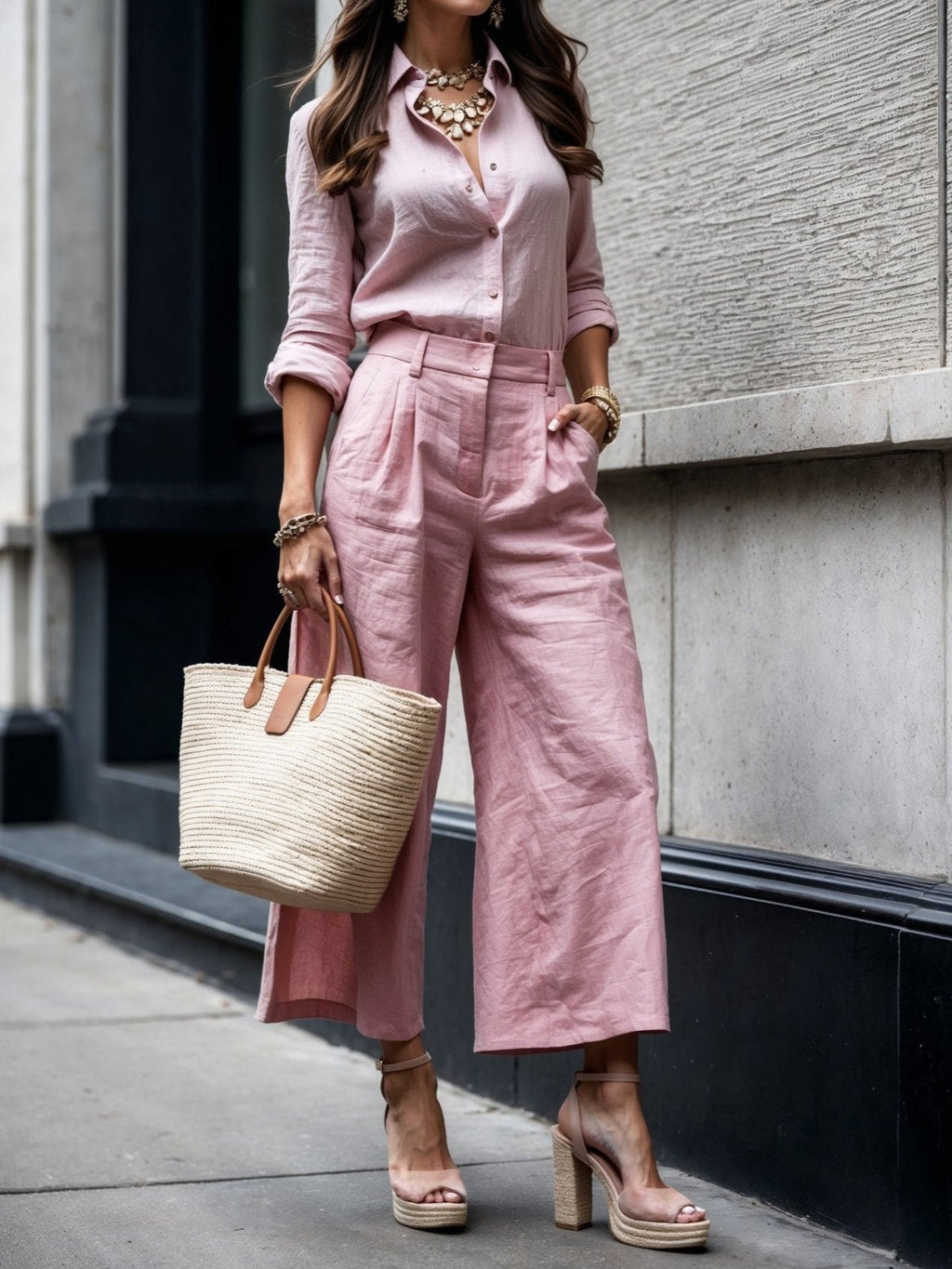 Ivy - Pink Casual Chic Set
