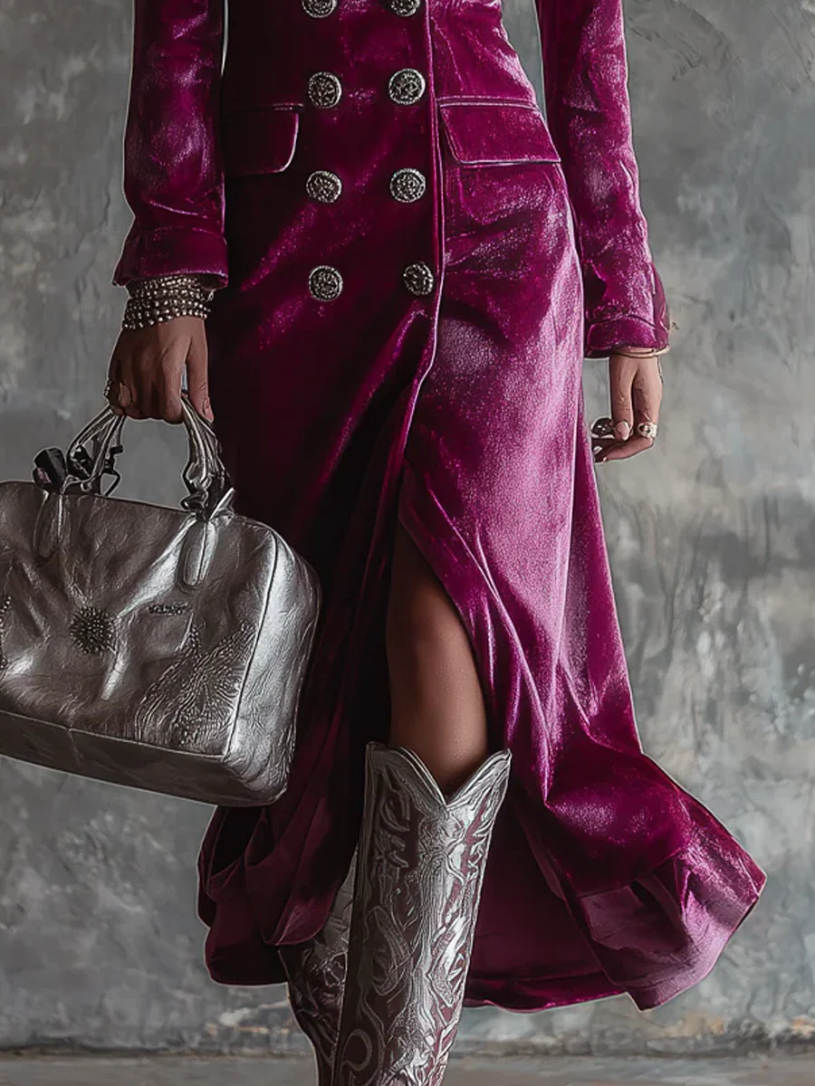 Vera | Maxi Velvet Blazer Dress