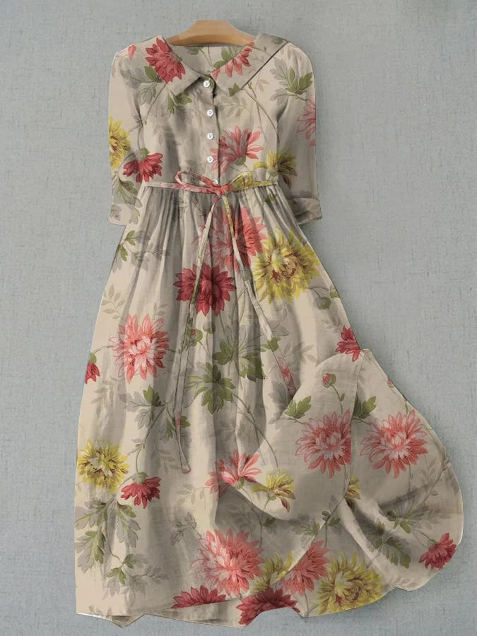 Andrea | Women's Shirt Dress with Drawstring Waist