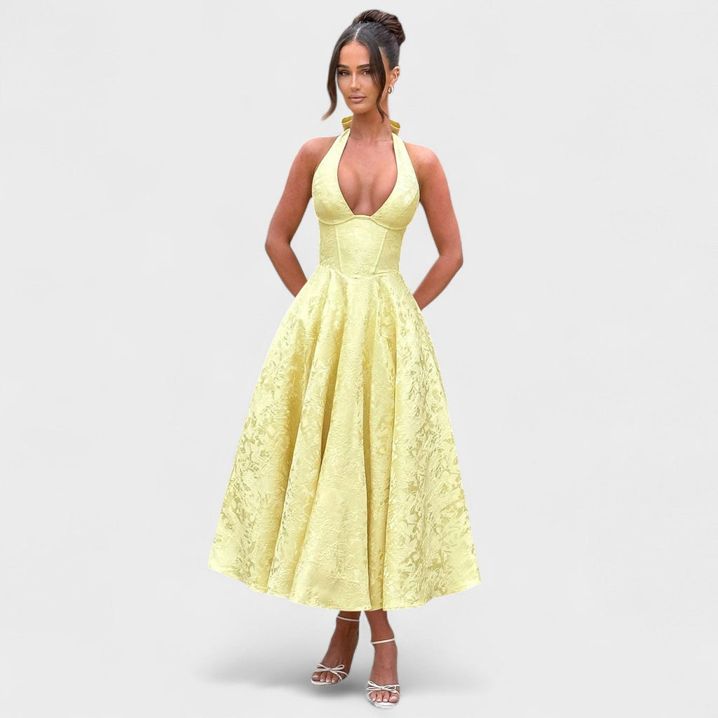 Eleanor - Structured Corset Midi Dress