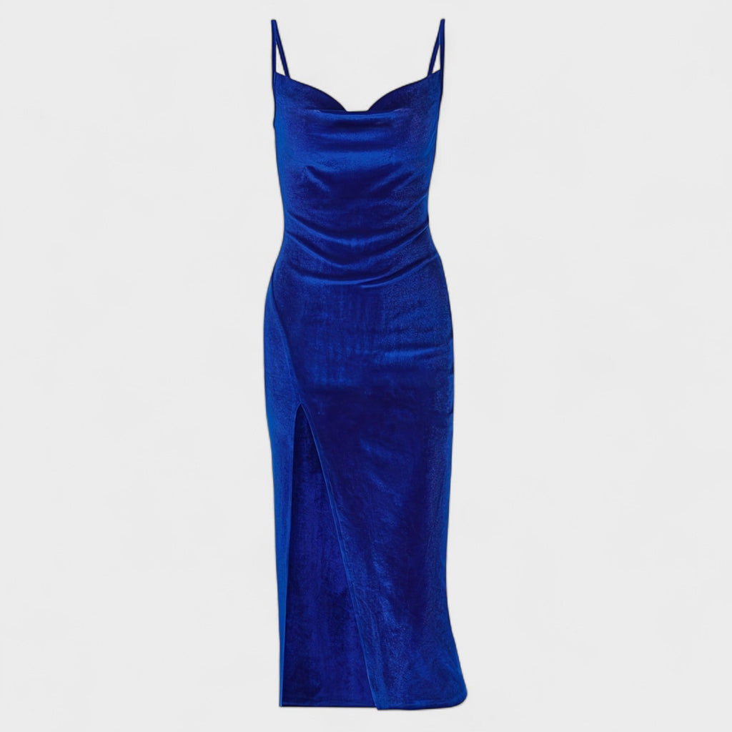 Natalie - Velvet Split Evening Dress
