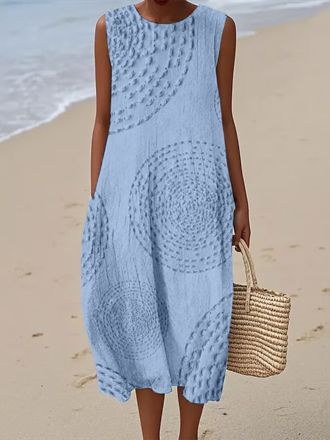 Grace - Textured Sleeveless Maxi Dress
