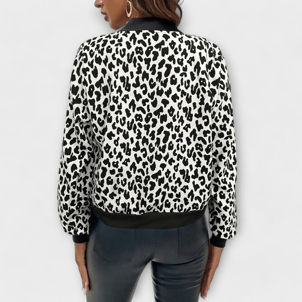 Karen - Elegant Leopard Print Jacket