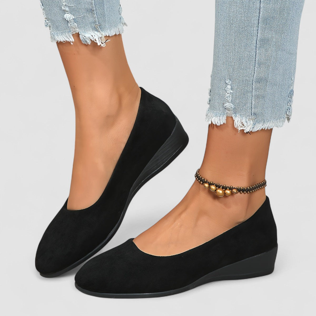 Eliane - Comfortable Ballet Flats with Platform Sole