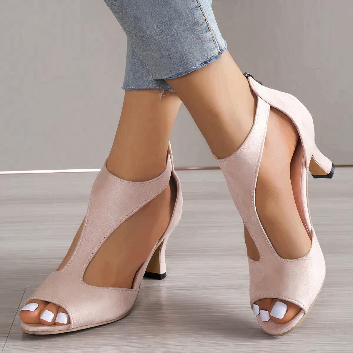 Ella - Cut-Out Open-Toe High-Heel Sandals