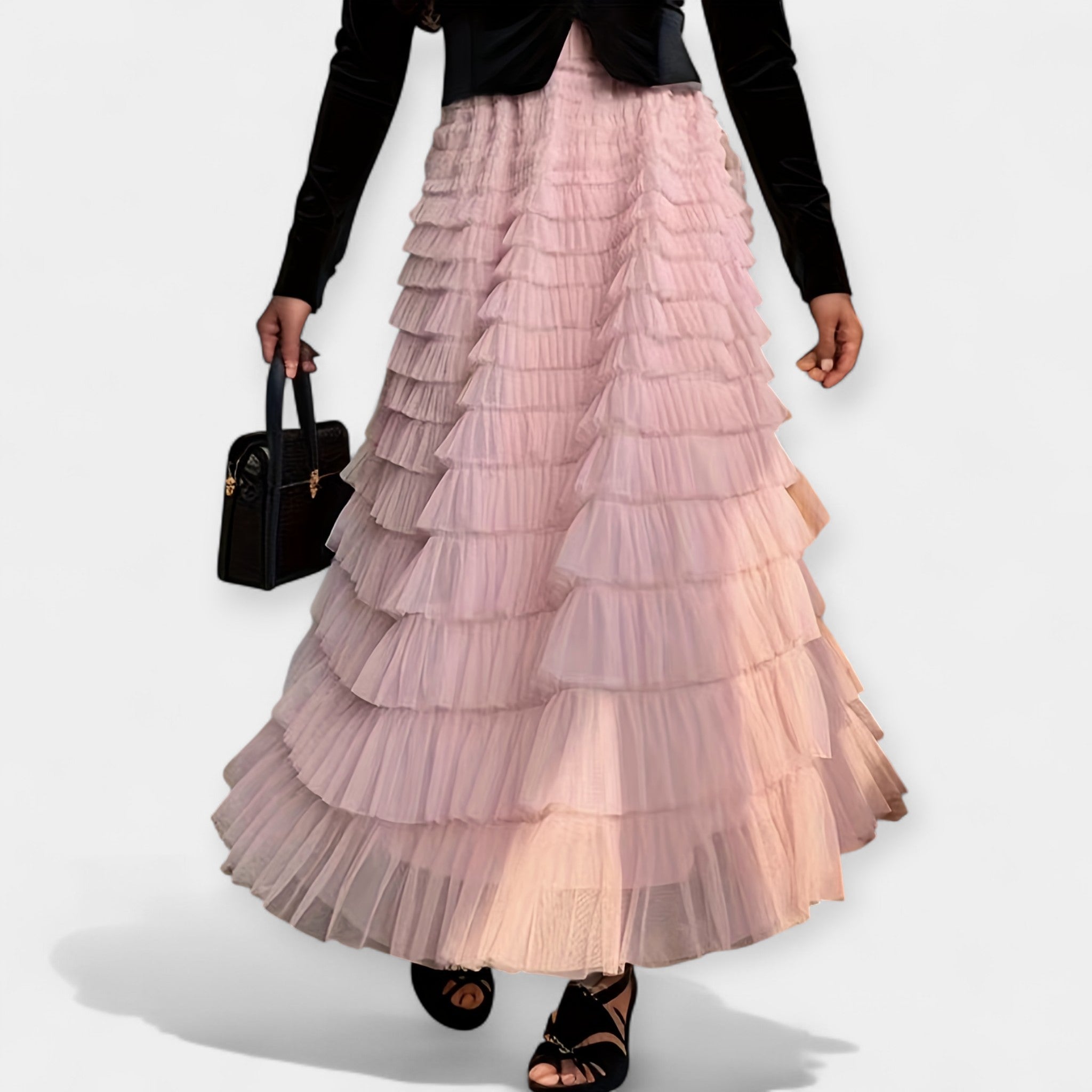 Elegant Skirt with Tulle Detail