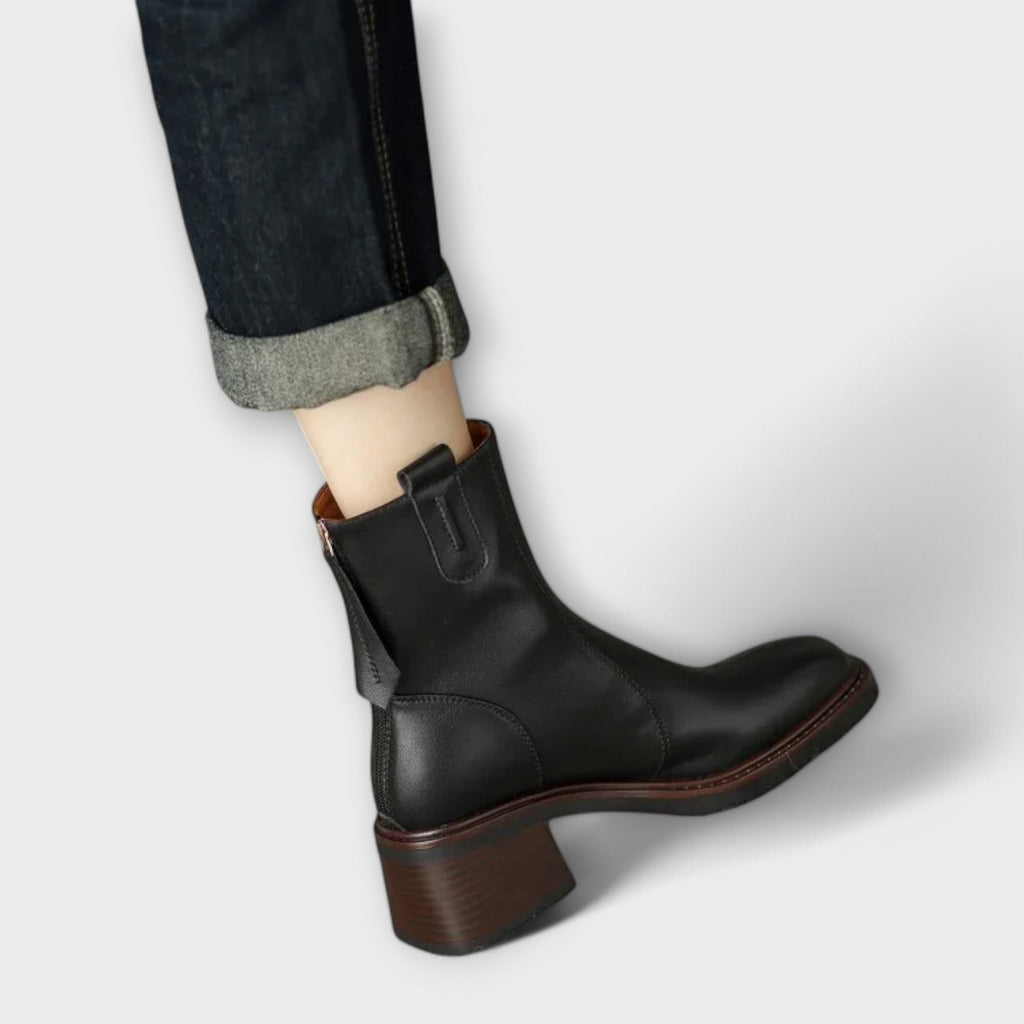 Lara - Women's Rubber and Faux Leather Boots