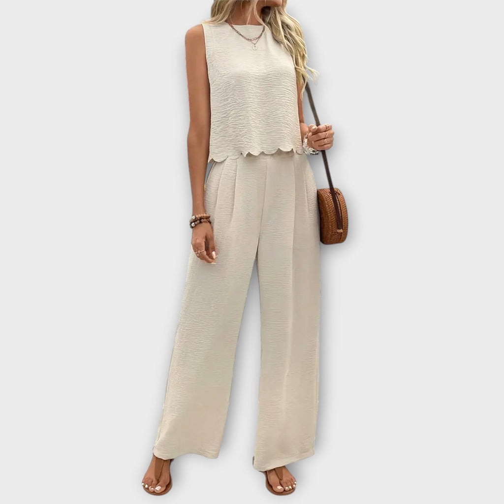 Olivia - Petal Vest & Trousers Set