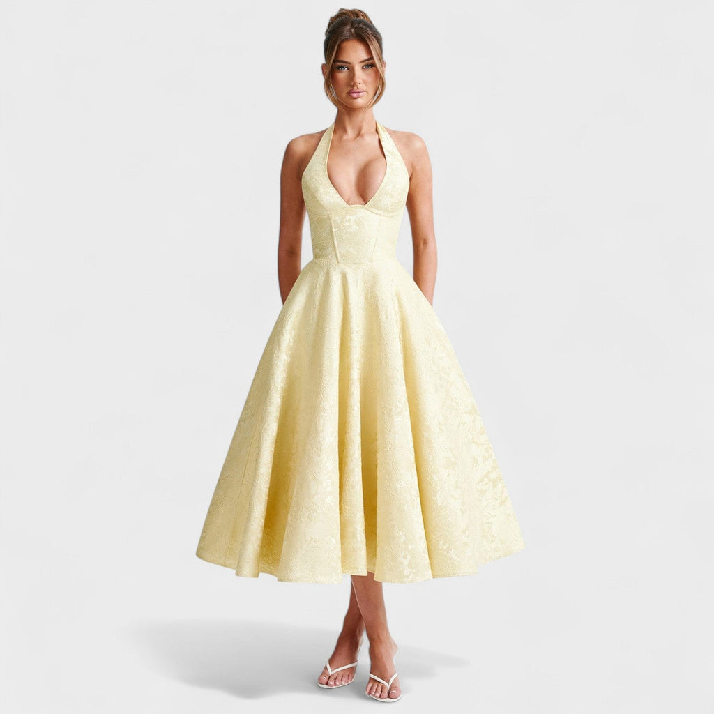 Eleanor - Structured Corset Midi Dress