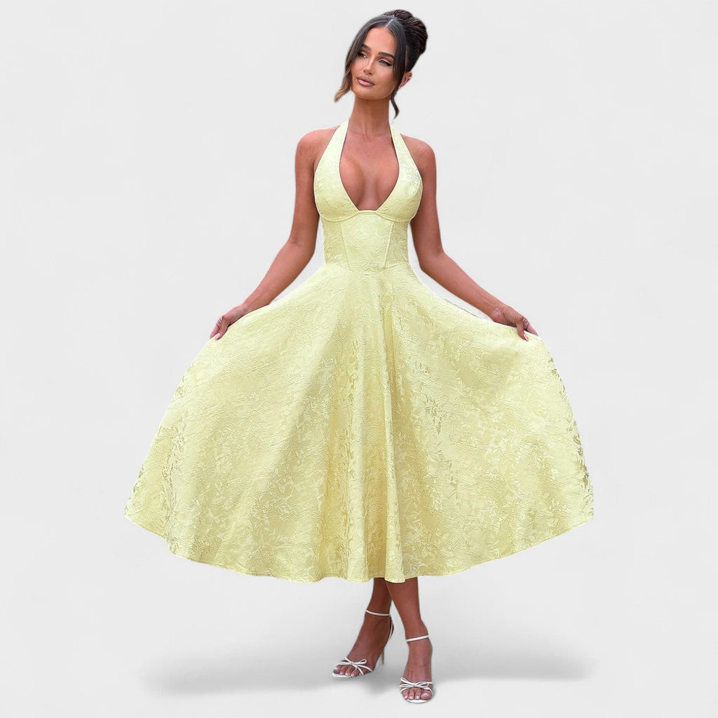 Eleanor - Structured Corset Midi Dress